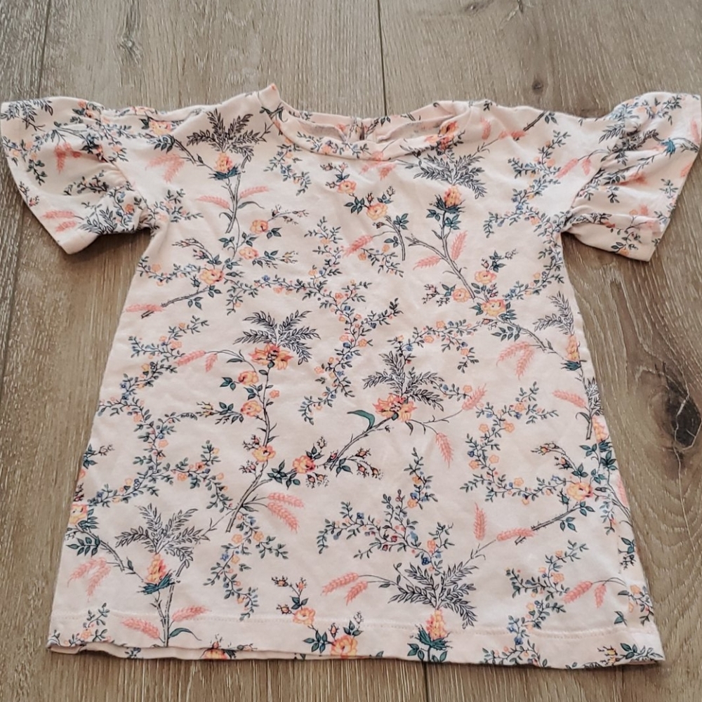 Baby Gap Tee Floral Pattern 12-18mo